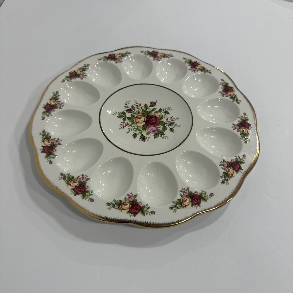 Royal Albert Old Country Roses ~ Deviled Egg Dish Plate 11 1/8" Wide New!